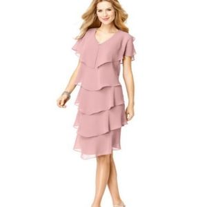 Blush Tiered Dress Sz 14